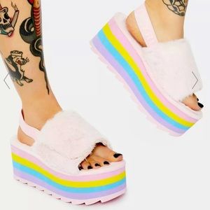 YRU pink platform slides 7